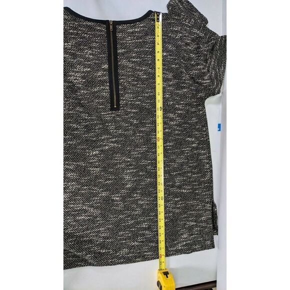 Soft Surroundings Size 2X Black Cream Boulce Top Exposed Zipper - Picture 8 of 11